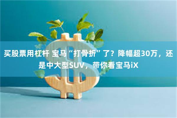 买股票用杠杆 宝马“打骨折”了？降幅超30万，还是中大型SUV，带你看宝马iX