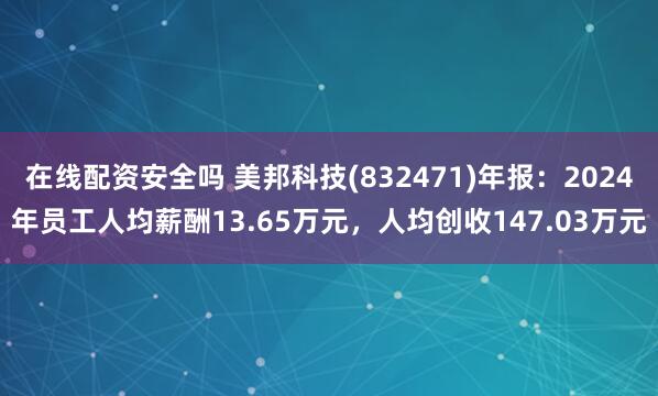 在线配资安全吗 美邦科技(832471)年报：2024年员工人均薪酬13.65万元，人均创收147.03万元