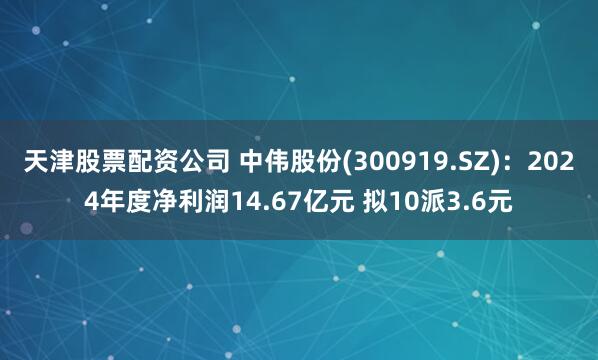 天津股票配资公司 中伟股份(300919.SZ)：2024年度净利润14.67亿元 拟10派3.6元