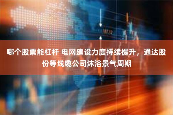 哪个股票能杠杆 电网建设力度持续提升，通达股份等线缆公司沐浴景气周期
