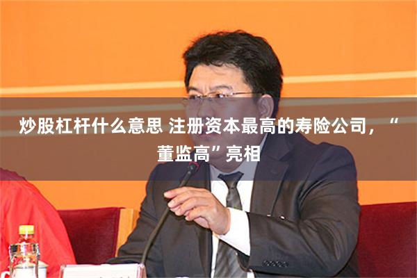 炒股杠杆什么意思 注册资本最高的寿险公司，“董监高”亮相