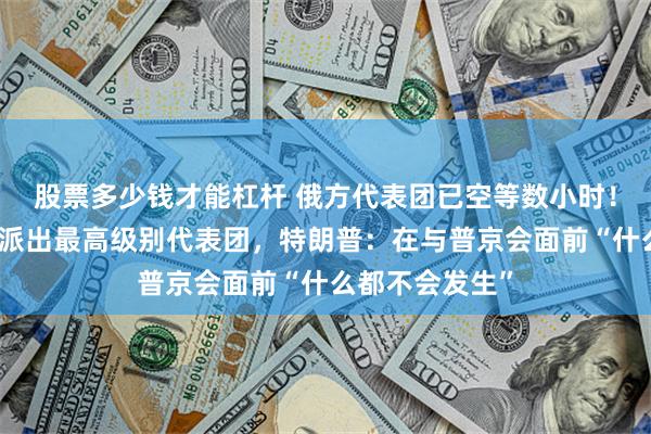 股票多少钱才能杠杆 俄方代表团已空等数小时！泽连斯基：将派出最高级别代表团，特朗普：在与普京会面前“什么都不会发生”